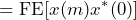 \begin{equation*} =\text{FE}[x(m)x^{*}(0)] \end{equation*}