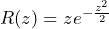 \begin{equation*} R(z)=ze^{-\frac{z^2}{2}} \end{equation*}