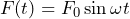 \begin{equation*} F(t)=F_{0}\sin\omega t \end{equation*}