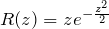 \begin{equation*} R(z)=ze^{-\frac{z^2}{2}} \end{equation*}