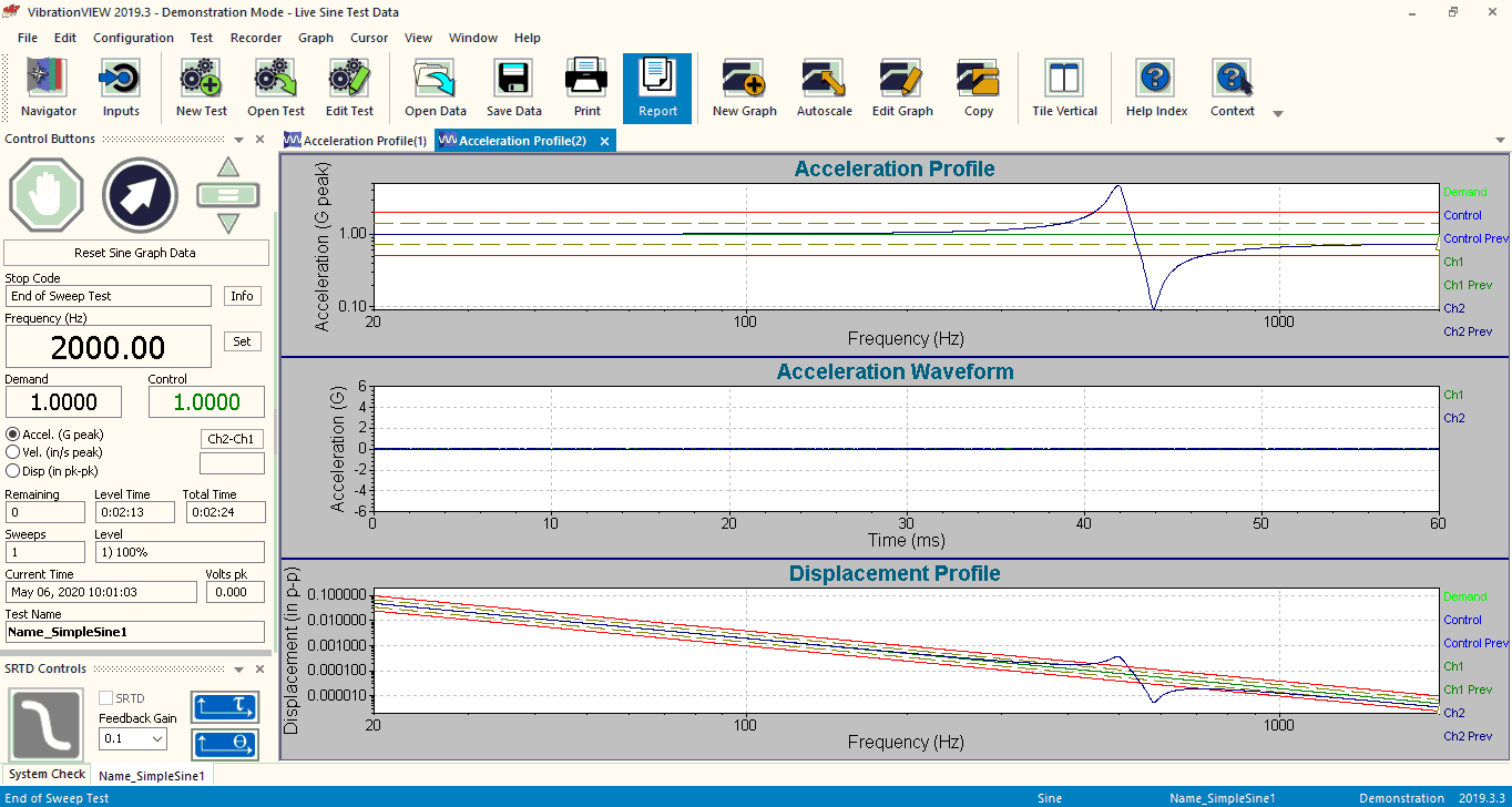 VibrationVIEW module 1.1 report