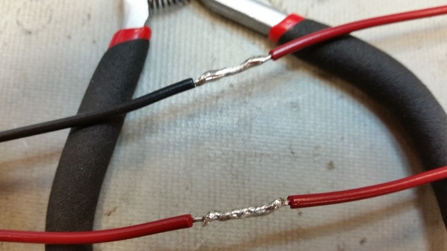 Soldered leads