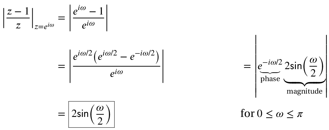 z-transform of y(n)=x(n)-x(n-1)